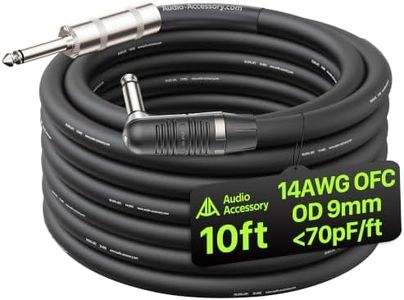 AA AUDIO ACCESSORY 14 AWG 1/4 Speaker Cable 10ft, Unshielded 2-Conductor