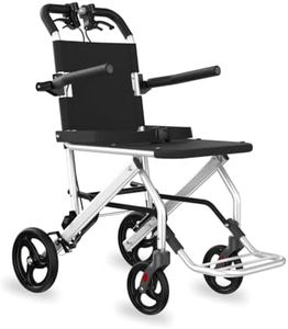EASYCARE Portable Lightweight Mild Steel Holds (100kg) with Attendant Brake & Carry Bag, Travel-Friendly, Indoor Use, 100kg Capacity, Adjustable Seat Belt, United Brake, Travelling Wheelchair (Basic)