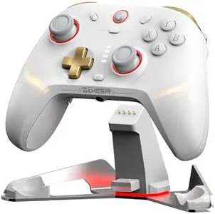 GameSir Cyclone 2 Wireless Controller - 1000Hz Polling Rate, TMR Joysticks, Hall/Micro 2-in-1 Triggers for PC/Switch/Android/iOS, PC Gaming Controller with Charging Dock(White)