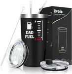 Livole Dad Gift for Birthday, Fathers Day, Dad Christmas Gifts Ideas, Funny Gifts for Dad, Father, Papa Who Has Everything, 600ml Travel Coffee Mug, 20oz Insulated Wine Tumbler with Straw and 2 Lids