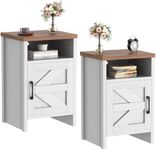 JUMMICO Farmhouse Nightstand, Moder