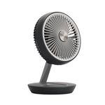 NUUK FOLDE Cordless & Rechargeable 7 Inch Personal Desk Fan | Compact Folding Fan | 4 Wind Speeds | BLDC Fan with 17 Hour Run Time | Super Silent Charging Fan | Perfect for Home, Office & Kitchen