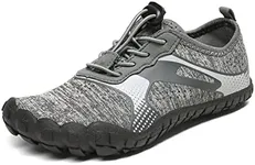 NORTIV 8 Unisex-Child Quick Dry Lightweight Barefoot Outdoor Athletic Water Sports Shoes, Dark/Grey - 10 Toddler (Aqua-k1)