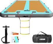 AWSUM Inflatable Floating Dock, 8ft/10ft Inflatable Swim Platform Dock for Lake, Non-Slip EVA Inflatable Water Mat Floating Island Raft for Pool Beach Ocean