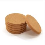 Cork Coasters for Drinks Absorbent, 6 Pack Cork Trivets for Hot Pots and Pans, Cork Mat for Wine, Coffee, Drinks, Tea-4inch