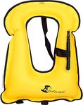 FORWEWAY Snorkel Vest Inflatable Buoyancy Vests for Portable Kayaking Buoyancy Vest for Drift Rescue,Rowing,Sailing,Snorkeling,Swimming,Outdoor Water (Yellow)