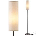 Ppbmocw Floor Lamps for Living Room,68 Inches High Standing Lamp with Foot Switch,Dimmable Tall Lamp for Bedroom,Linen Color LED Floor Lamp