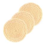 Makitoyo 8" Buffing Pad 100% Natural Wool Hook & Loop Grip for Compound Cutting & Polishing, for Automotive,3 Pieces Pack,Fit with 7" Buffer