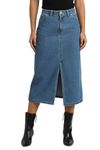 FOREVER 21 Cotton Western Skirt Blue