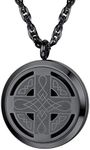 PROSTEEL Diffuser Necklace Celtic Knot Cross Locket Aromatherapy Round Pendant Women Jewelry Men Essential Oil Black Necklaces