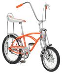 Schwinn Classic Krate Kids Bike, for Boys and Girls Age 6+ Year Old, Iconic Sting-Ray Frame & Springer Fork, Vintage High-Rise Ape Handlebar, Banana Seat, Orange Krate