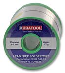Duratool D01686 Lead‑Free Solder Wire – 0.7mm, 500g Spool, Sn99.3/Cu0.7 Alloy