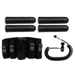 Maddog 4+1 Vertical Paintball Harness Pod Pack with (4) Paintball Pods and Quick Disconnect Paintball Tank Remote Coil Accessory Package | Fits up to 88ci Tank