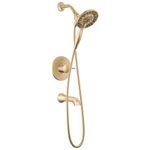 Delta Faucet Albion 14 Series Single-Handle Tub and Shower Faucet Set, Gold Shower Trim Kit with 4-Setting In2ition 2-in-1 Dual Shower Head, Champagne Bronze T144855-CZ-I (Valve Not Included)