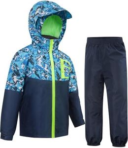 SWISSWELL Kids Rain Suit Boys Girls Rain Gear Youth Rain Jacket and Pants