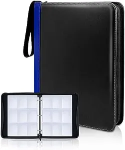 CLOVERCAT 9 Pocket Waterproof Trading Card Binder, Trading Album Display Holder, Expandable, 720 Double Sided Pocket Album, Compatible with Gaming Cards, Yugioh, MTG and Other TCG