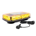 WE LITING Amber LED Strobe Roof Light Super Bright 48 LED Car Roof Top Emergency Warning Light 12V-24V Recovery Strobe Beacon Light 16 Flash Modes with Magnetic Base For Car Truck Vehicles (1PCS)