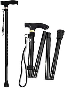 Foldable Walking Cane for Seniors, Walking Stick for Men & Women-Premium Collapsible Cane- Pocket Cane Lightweight Adjustable Heavy Duty Folding Walking Stick Silver