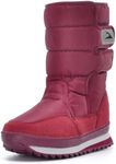 DADAWEN Women's Waterproof Frosty Snow Boot Red US Size 6