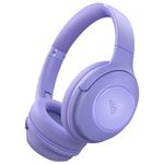 DOQAUS Bluetooth Headphones, [70 Hrs Playtime] Wireless Headphones with 3 EQ Modes, Hi-Fi Stereo Over Ear Headphones Wireless with Mic, Foldable Wireless Headset for PC Phone Home Travel (Purple)