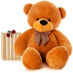 HUG 'n' FEEL SOFT TOYS Teddy Bear 5 feet, Soft Toys, Birthday Gift for Girls/Wife, Boyfriend/Husband, Soft Toys Wedding for Couple Special, Rakhi for Brother/Sister Gift Items, (Brown 5 feet)