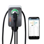 ChargePoint Home Flex Level 2 WiFi Enabled 240 Volt NEMA 14-50 Plug Electric Vehicle EV Charger for Plug In or Hardwired Indoor Outdoor Setup w/Cable