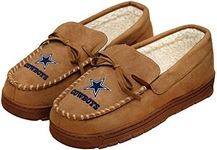 FOCO Men's NFL Football Team Logo Moccasin Slippers