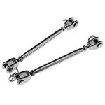 OTOTEC 2 Piece 5mm Stainless Steel Rigging Screw Jaw Closed Body Jaw Turnbuckle Thread