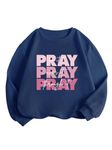 TAGAS Sweatshirt Fleece Material Full Sleeves || Jumper Women Winter Wear || Hooded Neck Regular Fit Long Sleeve ||Letter Graphic Sweatshirt for Women || Sweatshirt for Women (WSS-4) Navy