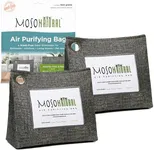 Moso Natural Air Purifying Bag 600g (21oz) Premium Bamboo Charcoal Odor Absorber | Room Deodorizer for Large Spaces, Bedroom, Kitchen, Basement | Pet Odor Eliminator for Home | Unscented (2 Pack)