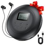 Gueray Portable CD Player Personal CD Players with Headphones LCD Display Anti-Skip Protection HiFi Classic CD Walkman Music Player Memory CD Player for Car Home