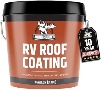 Liquid Rubber RV Roof Coating - Solar Reflective Sealant, Trailer and Camper Roof Repair, Waterproof, Easy to Apply, Brilliant White,1 Gallon