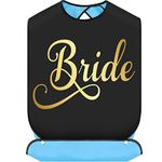 BWWKTOP Bridal Bibs With Crumb Catcher Bridal Clothing Protectors Bridal Shower Gag Gifts Adult Bibs For Wedding Party (Bridal Bibs)