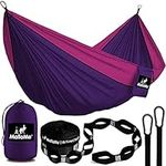 MalloMe Camping Hammocks with Hammock Straps - Portable Adults & Kids Hammock Single & Double Hammock Sizes 2 Person - Camping Accessories Gear Bushcraft Equipment Indoor Garden & Outdoor Travel Hamok