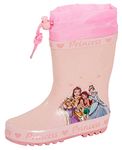 Disney Girls Princess Tie Top Wellies Pink EU 27 / UK 9