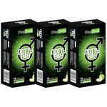 NOTTY BOY DingDong Green Apple Flavoured Extra Thin Condoms For Men- Pack of 3, 30pcs | Organic Latex | Safe For Oral | Fun and Playful | Flavourful Protection