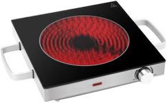 ProfiCook® PC-EKP 1210 Infrared Single Hob Energy-Saving Hob Made of Scratch-Resistant Glass Ceramic Hob Continuous Temperature Control 2000 W