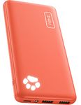 INIU Power Bank, USB C Slimmest Triple 3A High-Speed 10000mAh Phone Portable Charger, Flashlight External Battery Pack Compatible with iPhone 16 15 14 13 Pro Samsung S22 Google LG iPad, etc (Orange)