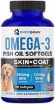 Omega 3 Fish Oil for Dogs – Dog Fish Oil Supplement with Omega 3, 6 & 9 – Skin & Coat Nutrition – Joint & Heart Support – for All Ages & Breeds