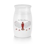 SOITIS Small Urns for Human Ashes Aluminium Mini Keepsake Urn Red Bird Small Cremation Urns for Ashes Memorial Ashes Keepsake- As I Sit in Heaven