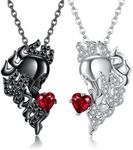 VENACOLY Skull Couple Necklace Ster