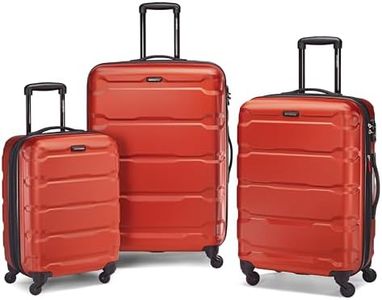 Samsonite Unisex-Adult Omni Pc Hardside Expandable Luggage with Spinner Wheels, Burnt Orange, 3-Piece Set (20/24/28), Omni Pc Hardside Expandable Luggage with Spinner Wheels