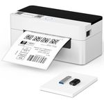 HIROBOT Thermal Barcode Label Printer for 4x6 Inch Label, Adjustable Size, 203DPI Shipping Label Printer, Print More Sizes 3X5 2X1 Round,Etc, Compatible with Windows,Mac|Amazon,Flipkat,UPS,DHL,Etc