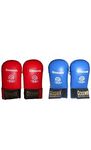 Kai Approved Goodwin Karate Hand Gloves Red and Blue-Free Size-Rexine