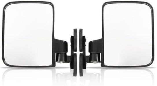 ALLGOOD 1 Pair Side Mirrors Rubber Coated 114lb 2.7”Rated Magnetic Tractor Mirror Compatible with Golf Cart Compact Tractors Full Size Tractors Riding Mowers Commercial Mower Dozers