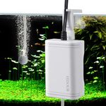 FEDOUR Mini Aquarium Air Pump, 20GPH Fish Tank Hang on Oxygen Pump, Ultra Quiet Aquarium Bubbler for up to 20 Gallon Fish Tank