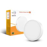 Wipro Garnet 24W Rimless Round LED Surface Panel | Cool White Light (6500K) | Elegant Rimless Design for Wider Spread of Light | Surface Mounted LED Down Light for Ceiling | Pack of 1