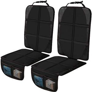 Beicarin Alfombrilla Protectora para Asiento de automóvil, Paquete de 2 Protectores de Asiento para bebé Asiento de automóvil, Respaldo Antideslizante Impermeable, Compatible Isofix