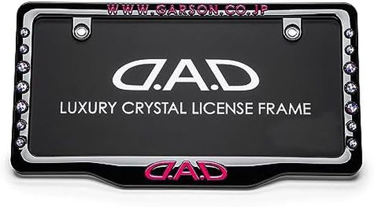 D.A.D SB194-01-02 DAD Garson Crystal License Frame II Front Model [Black/Pink] Aurora