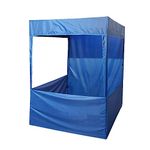HACER 4x4x7 ft Promotional Canopy 3-Side Open Foldable Tent Lightweight & Portable Water Resistant Multipurpose Gazebo for Advertisement Stall Promotion Activities (Blue)
